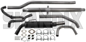 Sports silencer set Steel from Manifold  (1002860) - Saab 96 - sports silencer set steel from manifold simons Simons abe  abe  2 2inch 50,8 508 50 8 50,8 508mm 50 8mm 70 70mm addon add on certificate certification compulsory from general inch manifold material mm registration roadworthy round single single  steel with without