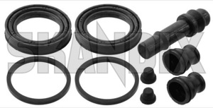 Repair kit, Boot Brake caliper Front axle for one Brake caliper  (1002905) - Volvo 700, 900 - repair kit boot brake caliper front axle for one brake caliper Own-label axle bendix bleeder bolts brake caliper caps caps caps  dust for front guide one piston screw seals system with without