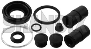 Repair kit, Boot Brake caliper Rear axle for one Brake caliper 8961849 (1002937) - Saab 900 (-1993), 9000 - repair kit boot brake caliper rear axle for one brake caliper Own-label axle bleeder bolts brake caliper caps caps caps  circlip dust for guide lock locking one piston ratainer rear ring rings screw seals securing snap with without