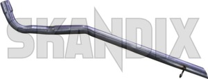 Exhaust pipe single, round 9365735 (1003296) - Saab 900 (-1993) - exhaust pipe single round Own-label bent round single single 