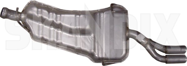 Rear Silencer 5467204 (1003355) - Saab 900 (1994-) - ОЕ-Numbers: 4235990, 4528261 - Keywords: end silencer muffler mufler rear silencer Own-label clamp double double doubleexhaust doublepipeexhaust doublepipes pipe rolled without