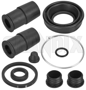 Repair kit, Boot Brake caliper Rear axle for one Brake caliper 3342533 (1003650) - Volvo 400 - repair kit boot brake caliper rear axle for one brake caliper Own-label axle bleeder bleederscrew brake caliper caps caps caps  circlip dust for grease lock locking one piston ratainer rear ring rings screw seals securing snap special with