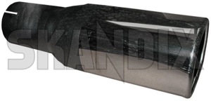 Exhaust pipe exposed Tailpipe chromed 31372154 (1003656) - Volvo 850, S70, V70 (-2000) - exhaust pipe exposed tailpipe chromed Own-label angular chromed exposed tailpipe