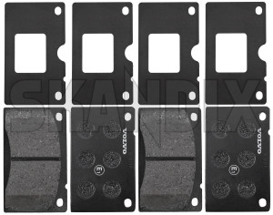 Brake pad set Front axle System Girling 31261180 (1003668) - Volvo 120, 130, 220, 140, 164, 200, P1800, P1800ES - 1800e brake pad set front axle system girling p1800e Genuine 2  2circuit 2 circuit axle front girling system