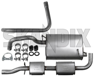 Exhaust system from Catalytic converter 3486452 (1003693) - Volvo 400 - exhaust system from catalytic converter Genuine addon add on catalytic converter from material steel with