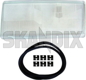 Lens, Headlight left 3518586 (1003774) - Volvo 700, 900 - lens headlight left Genuine clip diffusing foglights for left lens righthand right hand seal traffic vehicles with