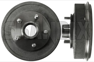 Brake drum Front axle true to original 667102 (1003824) - Volvo 120 130, P210, P445, PV - brake drum front axle true to original skandix SKANDIX axle bearing front hub original to true with without