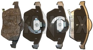 Brake pad set Front axle 93192749 (1004219) - Saab 9-3 (-2003), 9-5 (-2010) - brake pad set front axle Own-label axle front