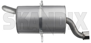 Rear Silencer 31372157 (1004376) - Volvo 900, S90, V90 (-1998) - end silencer rear silencer Own-label axle clamp for holder multilink oval pipe single single  vehicles with without