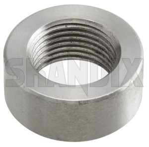 Weld in nut, Lambda sensor  (1004701) - Volvo 200, 700, 850, 900, S70, V70 (-2000) - weld in nut lambda sensor Own-label m18x15 m18x1 5 stainless steel