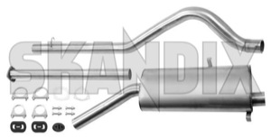 Exhaust system, Stainless steel from Catalytic converter  (1004744) - Saab 900 (-1993) - exhaust system stainless steel from catalytic converter ferrita Ferrita abe  abe  6 addon add on catalytic certification converter for from general guarantee material round single single  stainless steel vehicles with without years