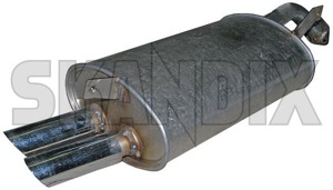 Rear Silencer 30613763 (1004769) - Volvo S40, V40 (-2004) - end silencer rear silencer Own-label addon add on double double  doubleexhaust doublepipeexhaust doublepipes material rolled without