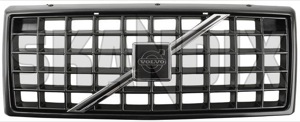 Radiator grill Turbo with Rod with Emblem black 3518656 (1005062) - Volvo 700, 900 - grille radiator grill turbo with rod with emblem black Genuine black emblem fog included lights rod turbo with