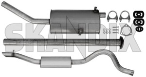 Exhaust system, Stainless steel from Catalytic converter  (1005649) - Saab 900 (-1993) - exhaust system stainless steel from catalytic converter ferrita Ferrita abe  abe  6 addon add on catalytic certification converter for from general guarantee material round single single  stainless steel vehicles with without years