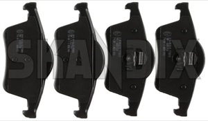 Brake pad set Rear axle 32373187 (1006111) - Volvo S60 (-2009), S70, S80 (-2006), V70 (-2000), V70 P26 (2001-2007), V70 XC (-2000), XC70 (2001-2007) - brake pad set rear axle Own-label adjustment allwheel all wheel axle drive for height rear ride vehicles with without
