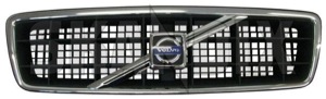 Radiator grill with Rod with Emblem black 9190777 (1006486) - Volvo C70 (-2005), S70, V70, V70XC (-2000) - grille radiator grill with rod with emblem black Genuine black chrome emblem rod with