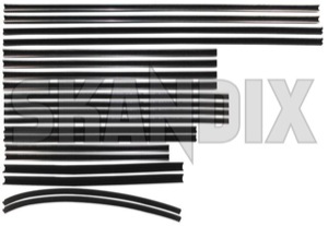 Window channel guide front rear Kit for both sides  (1006634) - Volvo 120 130, 220 - window channel guide front rear kit for both sides Own-label both drivers for front kit left passengers rear right side sides