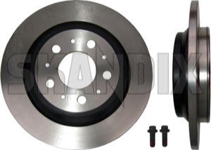 Brake disc Rear axle non vented 31262097 (1007176) - Volvo S70, V70 (-2000), V70 XC (-2000) - brake disc rear axle non vented brake rotor brakerotors rotors Genuine 2 additional allwheel all wheel and awd axle drive except fits for info info  left model non note pieces please rear right solid v70r vented xwd