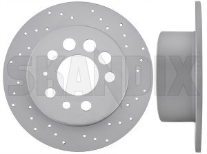 Brake disc Rear axle perforated Sport Brake disc 31262098 (1007283) - Volvo 200, 700, 900 - brake disc rear axle perforated sport brake disc brake rotor brakerotors rotors zimmermann Zimmermann abe  abe  2 280 280mm additional axle brake certification disc for general info info  mm note perforated pieces please rear rigid sport vehicles with