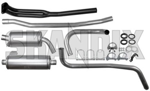 Sports silencer set Steel from Manifold  (1007639) - Volvo 140 - sports silencer set steel from manifold simons Simons abe  abe  2 2inch 50,8 508 50 8 50,8 508mm 50 8mm addon add on certification from general inch kit manifold material mm rolled round single single  steel with without