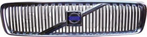 Radiator grill with Rod with Emblem chrome 8659875 (1007725) - Volvo V70 P26 (2001-2007) - grille radiator grill with rod with emblem chrome Genuine chrome emblem except for model rdesign r design rod with