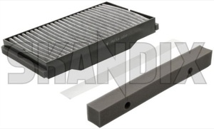 Cabin air filter Activated Carbon 32231094 (1007811) - Saab 9-5 (-2010) - airfilter cabin air filter activated carbon cabin filter cabinfilter interior air filter skandix SKANDIX activated carbon filtre multi multifilter