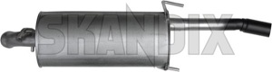 Rear Silencer  (1009351) - Saab 9-3 (-2003), 900 (1994-) - end silencer rear silencer Genuine clamp pipe round single single  without