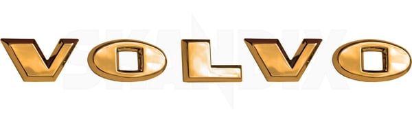 Letter set Front lid gold 276377 (1009398) - Volvo 120, 130, 220 - Keywords: emblems letter set front lid gold lettering logotypes manufacturers designation manufacturer s designation writing Own-label addon add on front gold lid material without