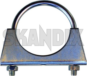 SKANDIX Shop Universal parts: Pipe connector, Exhaust system Double clamp  40 mm 80 mm Steel (1047879)