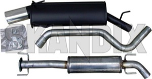 Sports silencer set Chrome steel from Catalytic converter  (1010782) - Saab 9-5 (-2010) - sports silencer set chrome steel from catalytic converter simons Simons 2,5 25 2 5 2,5 25inch 2 5inch 63,5 635 63 5 63,5 635mm 63 5mm addon add on apron body catalytic certificate chrome converter for from inch material mm oval rear roadworthy single single  sport steel vehicles with without