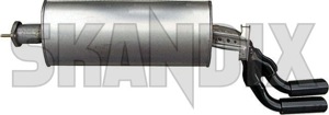 Rear Silencer 5467170 (1010838) - Saab 9000 - end silencer rear silencer Genuine double double  doubleexhaust doublepipeexhaust doublepipes rolled