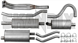 Exhaust system from Manifold  (1011614) - Volvo P1800, P1800ES - 1800e exhaust system from manifold p1800e Own-label addon add on double from manifold material steel tube without