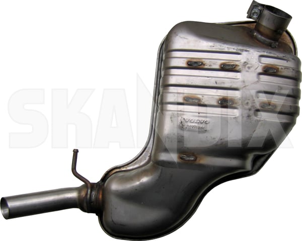Rear Silencer 8683430 (1011922) - Volvo V70 P26 (2001-2007) - Keywords: end silencer muffler mufler rear silencer Genuine clamp pipe round single single  with