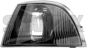 Indicator, front left black clear glass 30865998 (1012551) - Volvo S40, V40 (-2004) - frontindicator indicator front left black clear glass Own-label black bulb clear dual glass headlight holder left without
