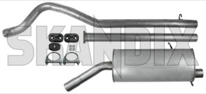 Exhaust system from Catalytic converter  (1012735) - Saab 900 (-1993) - exhaust system from catalytic converter Own-label addon add on catalytic converter from material round single single  steel with