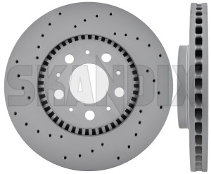 Brake disc Front axle perforated internally vented Sport Brake disc 31471827 (1012889) - Volvo S60 (-2009), S80 (-2006), V70 P26 (2001-2007), XC70 (2001-2007) - brake disc front axle perforated internally vented sport brake disc brake rotor brakerotors rotors zimmermann Zimmermann abe  abe  16 16inch 2 305 305mm additional axle brake certification disc front general inch info info  internally mm note perforated pieces please sport vented with