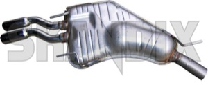 Rear Silencer  (1013244) - Saab 9-5 (-2010) - end silencer rear silencer Own-label clamp double double  doubleexhaust doublepipeexhaust doublepipes pipe rolled without