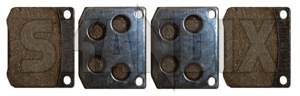 Brake pad set Front axle 4906632 (1013314) - Saab 900 (-1993) - brake pad set front axle Own-label axle front vented