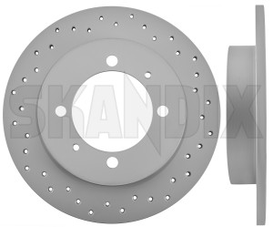 Brake disc Rear axle perforated Sport Brake disc 30872940 (1013369) - Volvo S40, V40 (-2004) - brake disc rear axle perforated sport brake disc brake rotor brakerotors rotors zimmermann Zimmermann abe  abe  2 260 260mm additional axle brake certification disc general info info  mm note perforated pieces please rear sport with