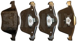 Brake pad set Front axle 32373163 (1013371) - Volvo S60 (-2009), V70 P26 (2001-2007), XC70 (2001-2007), XC90 (-2014) - brake pad set front axle Own-label 16 16,5 165 16 5 316 316mm axle front inch mm