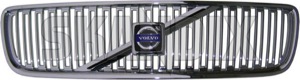 Radiator grill with Rod with Emblem chrome 8693346 (1013467) - Volvo V70 P26 (2001-2007) - grille radiator grill with rod with emblem chrome Genuine chrome emblem except for model rod v70r with
