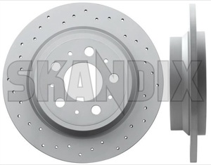 Brake disc Rear axle perforated Sport Brake disc 31471821 (1013470) - Volvo S60 (-2009), S80 (-2006), V70 P26 (2001-2007), XC70 (2001-2007) - brake disc rear axle perforated sport brake disc brake rotor brakerotors rotors zimmermann Zimmermann abe  abe  2 288 288mm additional and axle brake certification disc except fits for general info info  left mm model note perforated pieces please rear right s60r sport v70r without