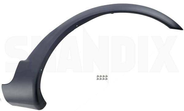 Fender attachment front right blue 9484467 (1014402) - Volvo XC70 (2001-2007) - Keywords: broadening butt edge fender attachment front right blue fender flares mudguard molding mudguards trims wheel arch edges wheel arch trims wheel rails wheel trims wheelarch Genuine blue clips front material plastic right synthetic with