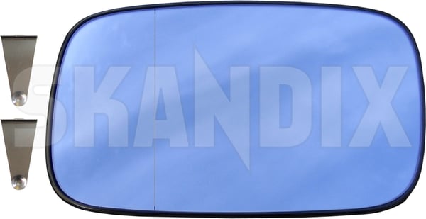Mirror glass, Outside mirror Driver side 4643706 (1014449) - Saab 9-5 (-2010) - Keywords: mirror glass outside mirror driver side Genuine angle driver heatable side wide with