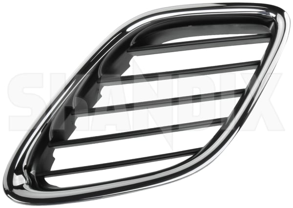 Radiator grill left 12797997 (1014654) - Saab 9-3 (2003-) - Keywords: grille radiator grill left Genuine black chrome left