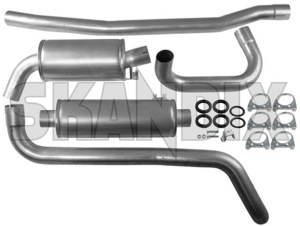 Sports silencer set Steel from Header  (1014686) - Volvo 140, 164 - sports silencer set steel from header simons Simons abe  abe  2,5 25 2 5 2,5 25inch 2 5inch 63,5 635 63 5 63,5 635mm 63 5mm addon add on certification from general header inch kit material mm round single single  steel with without