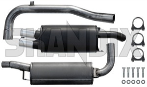 Sports silencer set  (1014866) - Volvo S40, V40 (-2004) - sports silencer set simons Simons abe  abe  2,5 25 2 5  2,5 25inch 2 5 inch 63,5 635 63 5 63,5 635mm 63 5mm 80 80mm addon add on certification double double  doubleexhaust doublepipeexhaust doublepipes general inch material mm rolled with