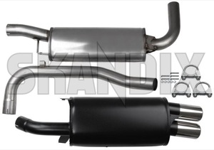Sports silencer set  (1014867) - Volvo S40, V40 (-2004) - sports silencer set simons Simons 2,5 25 2 5 2,5 25inch 2 5inch 2x80 2x80mm 63,5 635 63 5 63,5 635mm 63 5mm addon add on checked double double  doubleexhaust doublepipeexhaust doublepipes etype e type inch material mm rolled with
