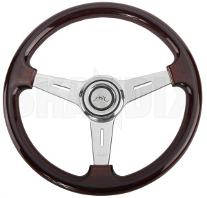 Steering wheel Mugello Classico Wood  (1015120) - Volvo 120, 130, 220, 140, 164, P1800, P1800ES, PV - 1800e p1800e steering wheel mugello classico wood Own-label abe  abe  370 370mm certification classico general mm mugello without wood