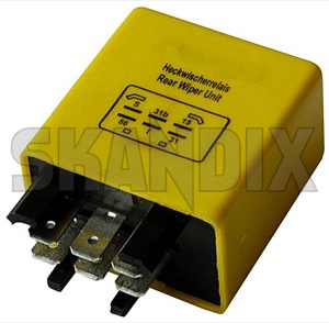 Relay Window wiper yellow 6849781 (1015351) - Volvo 200, 700, 900 - relais relay window wiper yellow Genuine circuit cleaning for interval rear window wiper wiperrelay with yellow